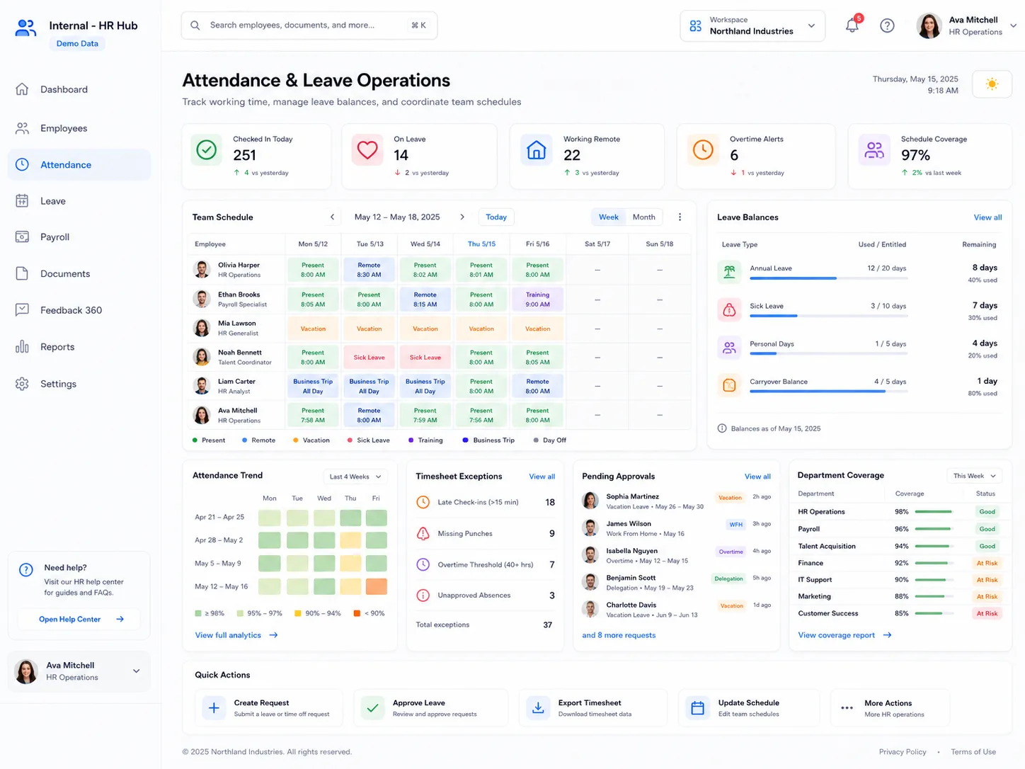 HR Hub screen 3